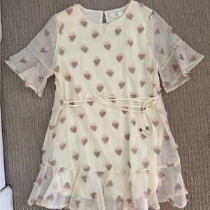 Entro Cream and Pink Mini Dress